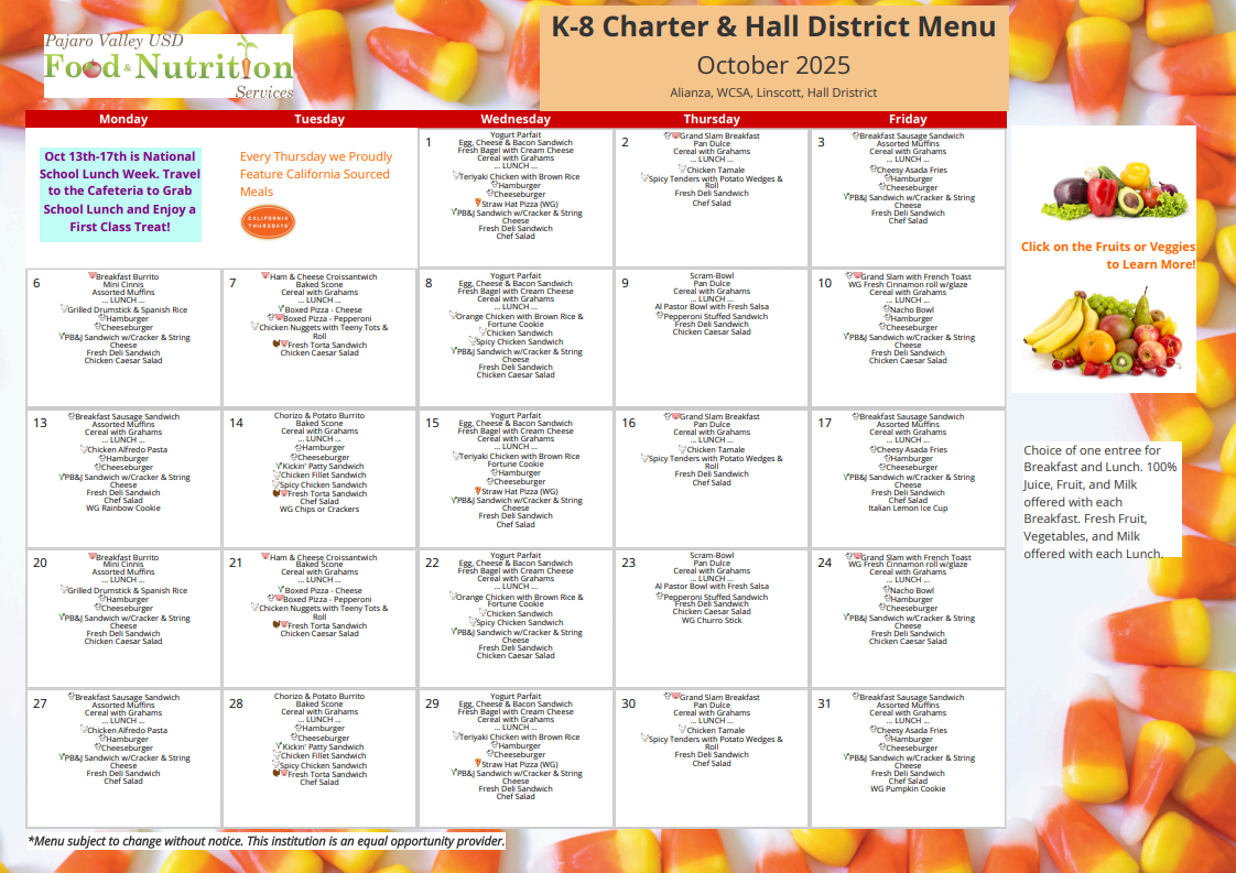 April Menu