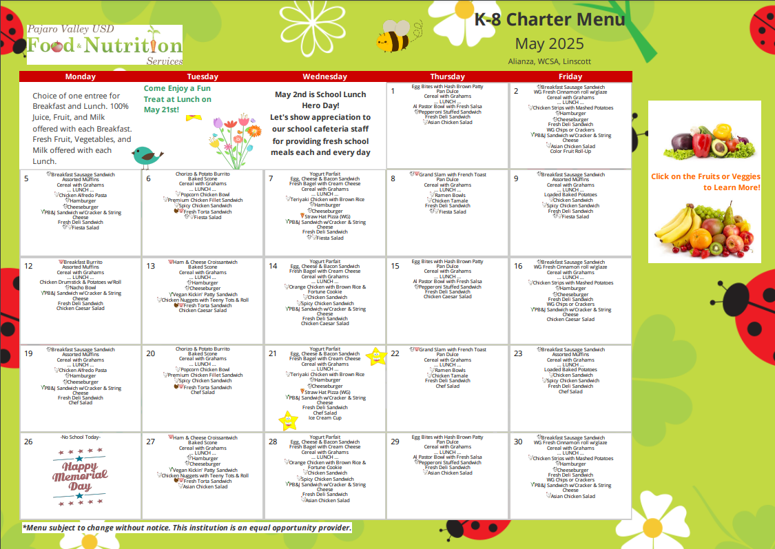 April Menu
